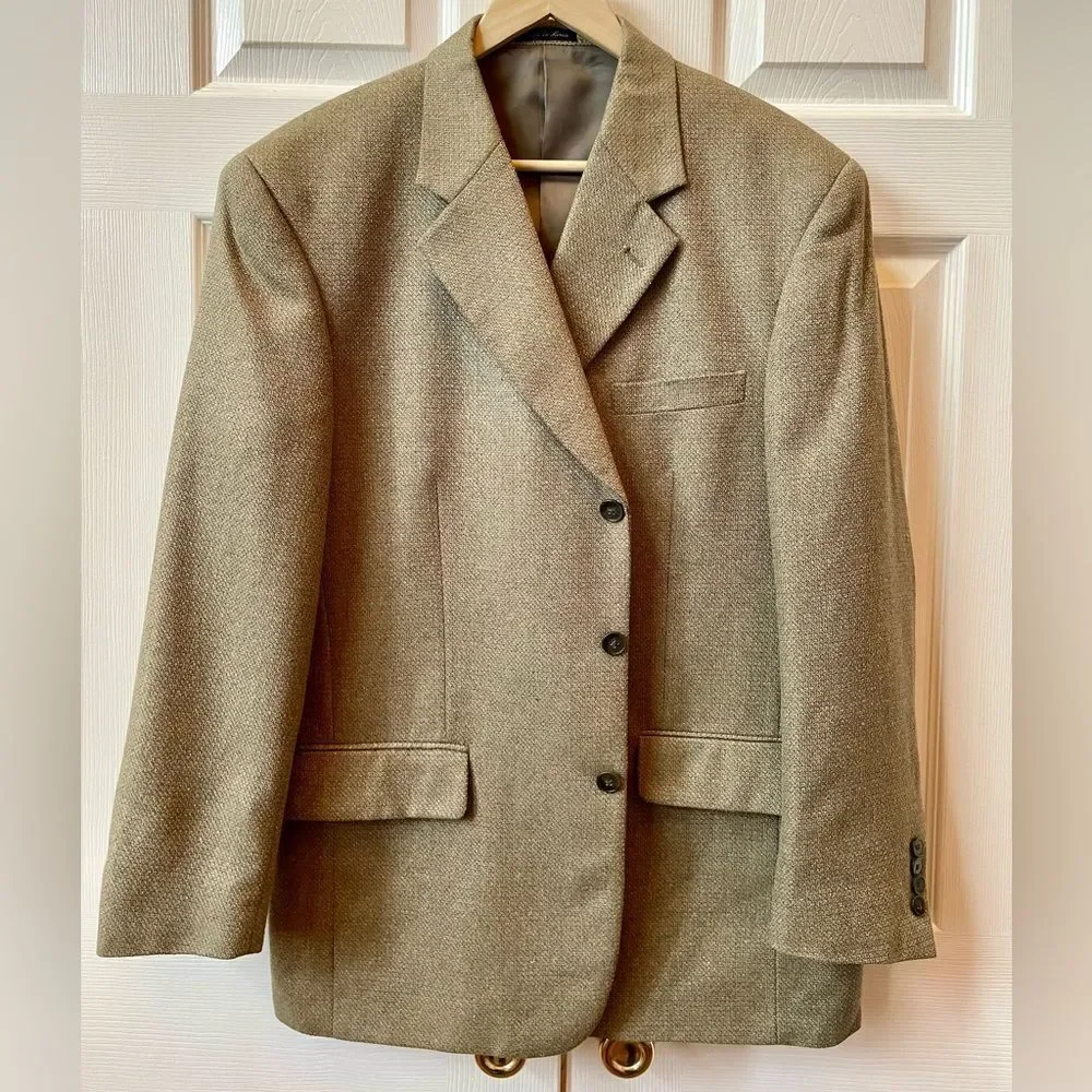Vintage Classic Greenish Tweed Blazer 42R by Alfani